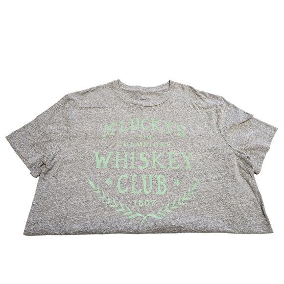Light Gray McLucky's Whiskey Club Tee Shirt - Soft - XL - St.‎ Patricks Day - Picture 1 of 4